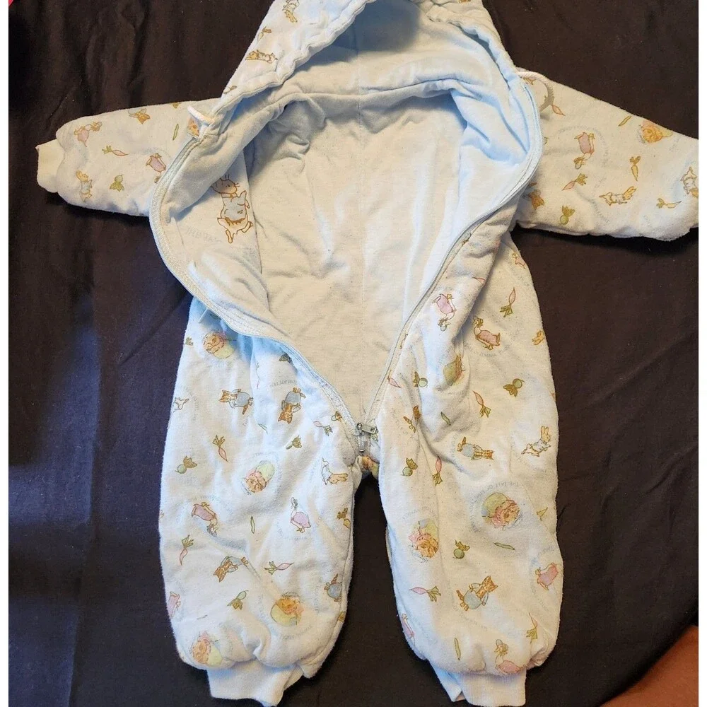 Vintage Peter Rabbit Reversible Infant Bunting Snowsuit - 0-6 mos Measurements